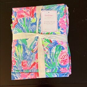 Lilly Pulitzer for Pottery Barn Fan Sea Pants Shower Curtain NWT